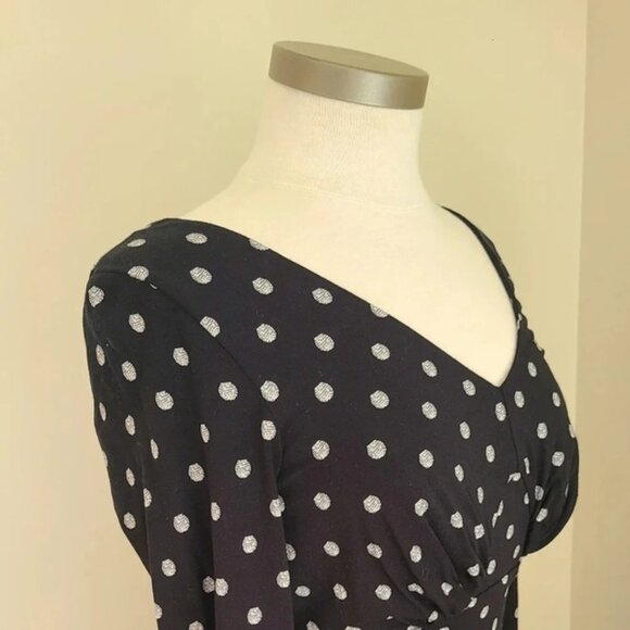 PEPPERBERRY Really super curvy polka dot midi dress black and white - Picture 6 of 13